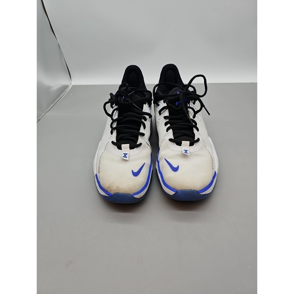 NIKE PG 5 PLAYSTATION BASKETBALL SHOES SIZE 9.5WHITE BLUE PAUL GEORGE CW3144-100